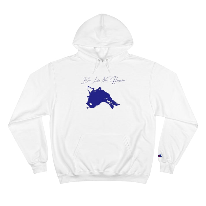 New  Hampshire  Bow  Lake  Hoodie  front  position  view  from  front  white.webp