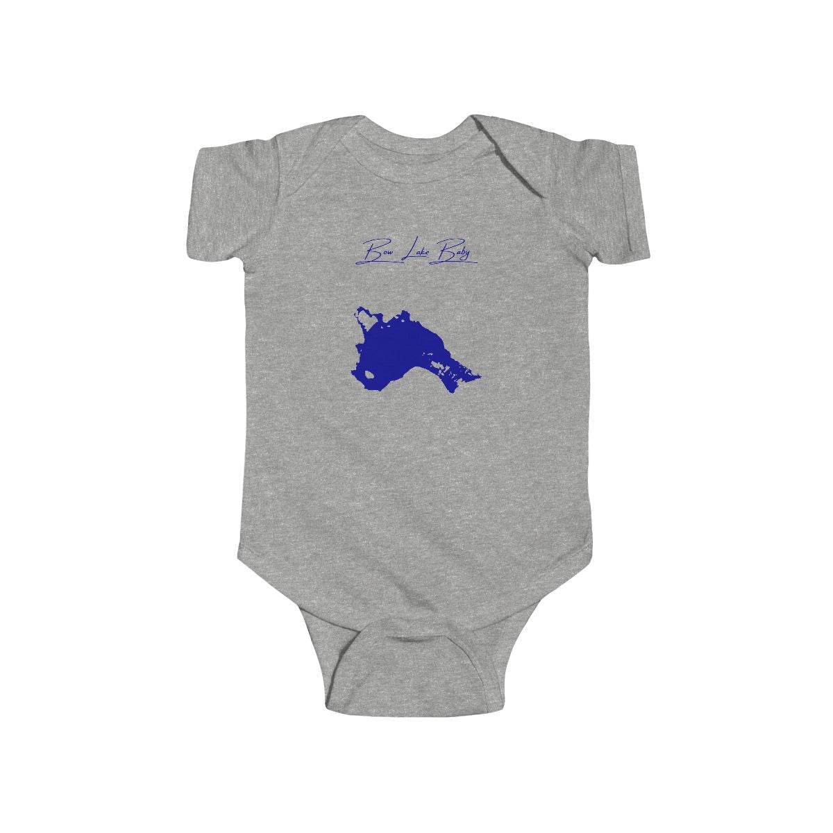 New  Hampshire  Bow  Lake  Onesie  front  position  view  from  front  heather.webp