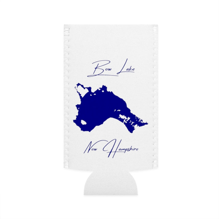 New  Hampshire  Bow  Lake  Slim  Can  Koozie  front  position  view  from  flat-front  white.webp