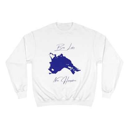 New  Hampshire  Bow  Lake  Sweatshirt  front  position  view  from  front  white.webp