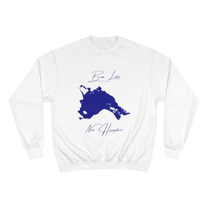 New  Hampshire  Bow  Lake  Sweatshirt  front  position  view  from  front  white.webp