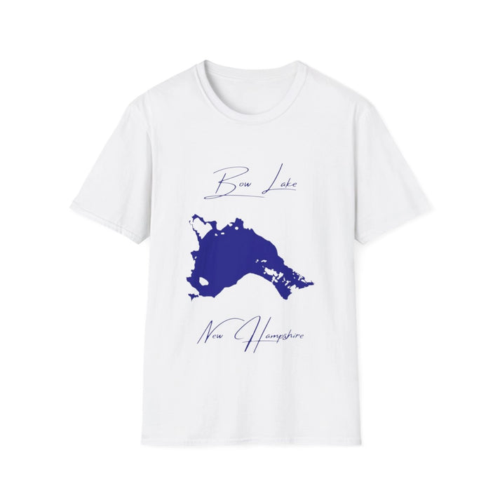 New  Hampshire  Bow  Lake  T-shirt  front  position  view  from  front  white.webp