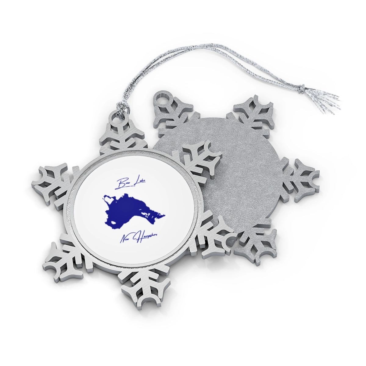 New  Hampshire  Bow  Lake  XMAS  Ornament  front  position  view  from  front-and-back  one  size.webp