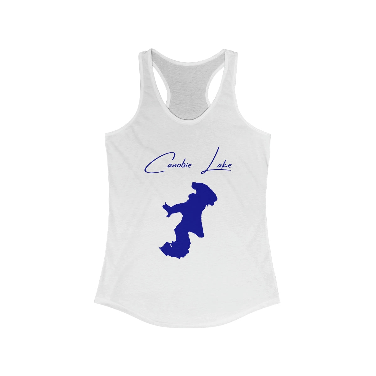New  Hampshire  Canobie  Lake  Racerback-Tank  front  position  view  from  front  solid  white.webp