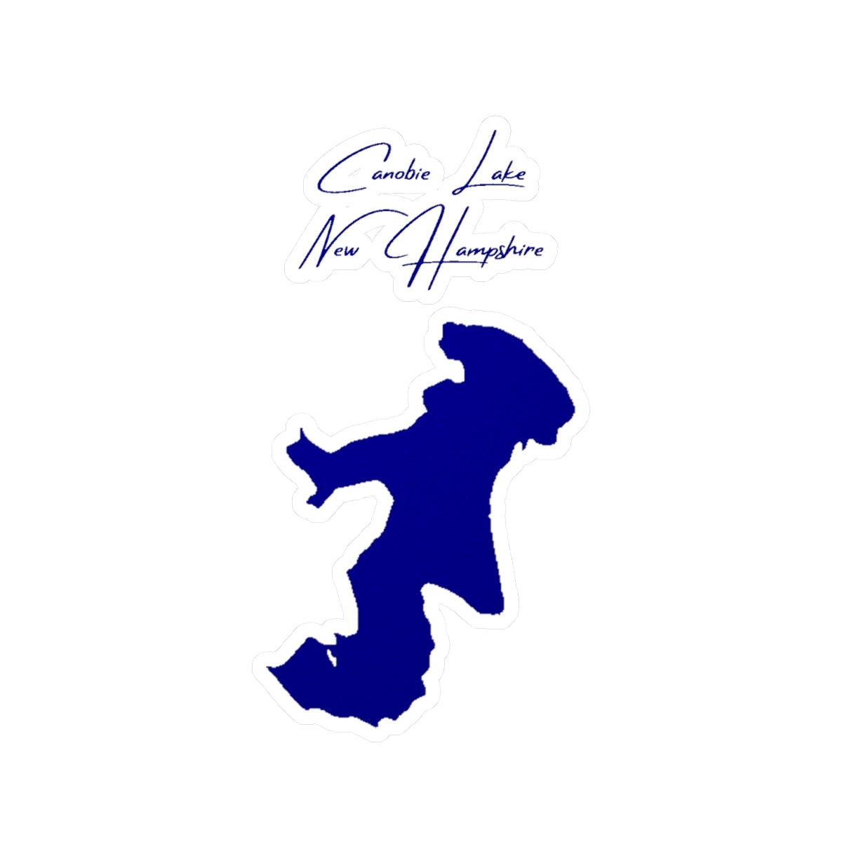 New  Hampshire  Canobie  Lake  Vinyl  Decal  other  position  view  from  front  4  x  6.webp