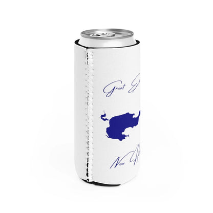 New  Hampshire  Great  East  Lake  Slim  Can  Koozie  all  position  view  from  right  white.webp