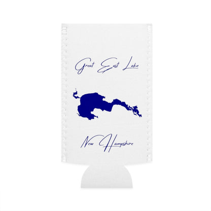 New  Hampshire  Great  East  Lake  Slim  Can  Koozie  front  position  view  from  flat-front  white.webp