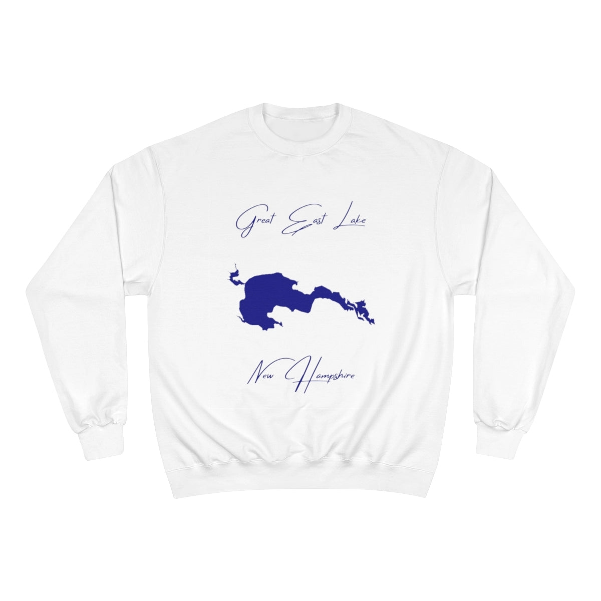 New  Hampshire  Great  East  Lake  Sweatshirt  front  position  view  from  front  white.webp