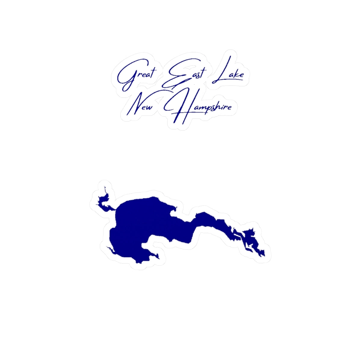 New  Hampshire  Great  East  Lake  Vinyl  Decal  other  position  view  from  front  4  x  6.webp