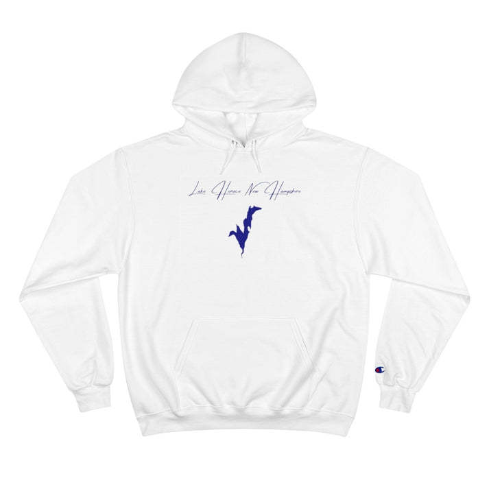 New  Hampshire  Lake  Horace  Hoodie  front  position  view  from  front  white.webp