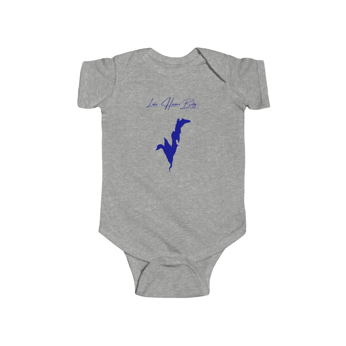 New  Hampshire  Lake  Horace  Onesie  front  position  view  from  front  heather.webp