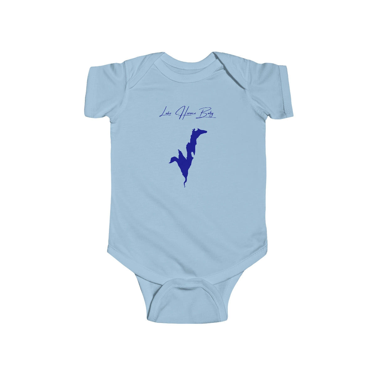 New  Hampshire  Lake  Horace  Onesie  front  position  view  from  front  light  blue.webp