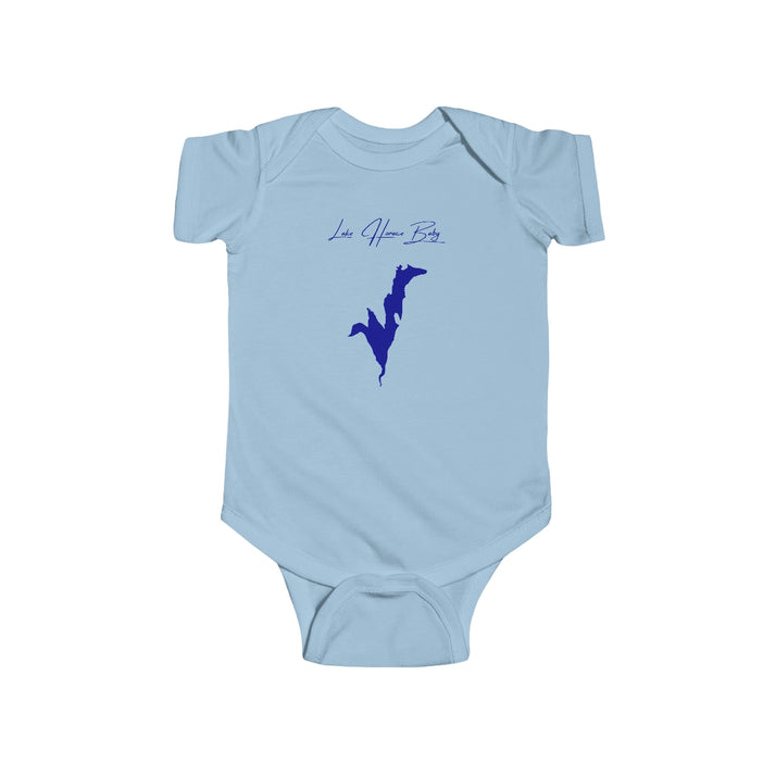 New  Hampshire  Lake  Horace  Onesie  front  position  view  from  front  light  blue.webp