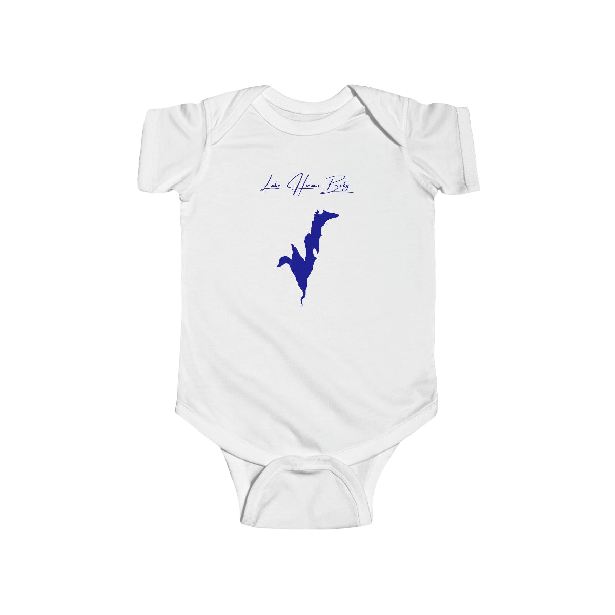 New  Hampshire  Lake  Horace  Onesie  front  position  view  from  front  white.webp