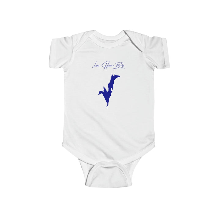 New  Hampshire  Lake  Horace  Onesie  front  position  view  from  front  white.webp