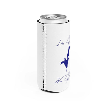 New  Hampshire  Lake  Horace  Slim  Can  Koozie  all  position  view  from  right  white.webp