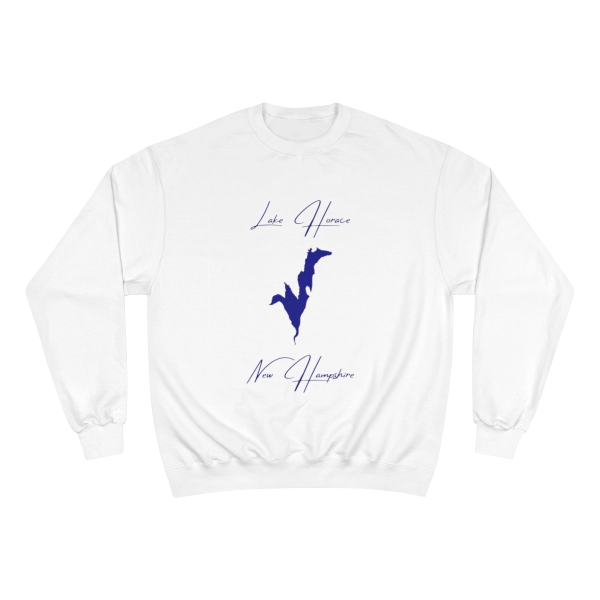 New  Hampshire  Lake  Horace  Sweatshirt  front  position  view  from  front  white.webp