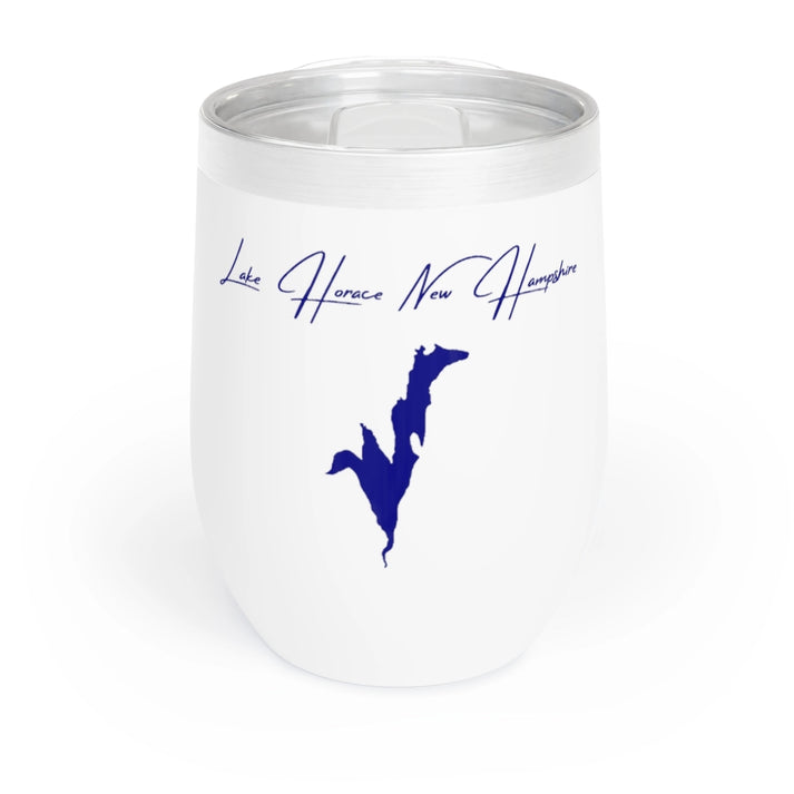 New  Hampshire  Lake  Horace  Wine  Tumbler  front  position  view  from  front  white.webp