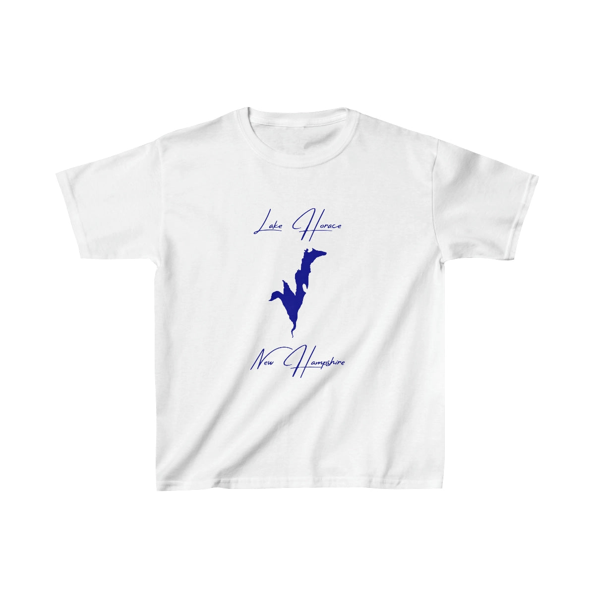 New  Hampshire  Lake  Horace  Youth  T-shirt  front  position  view  from  front  white.webp