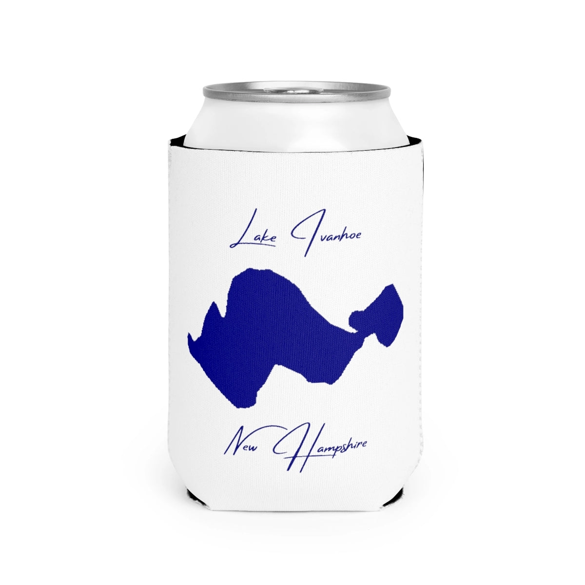New  Hampshire  Lake  Ivanhoe  Can  Koozie  front  position  view  from  front-2  white.webp