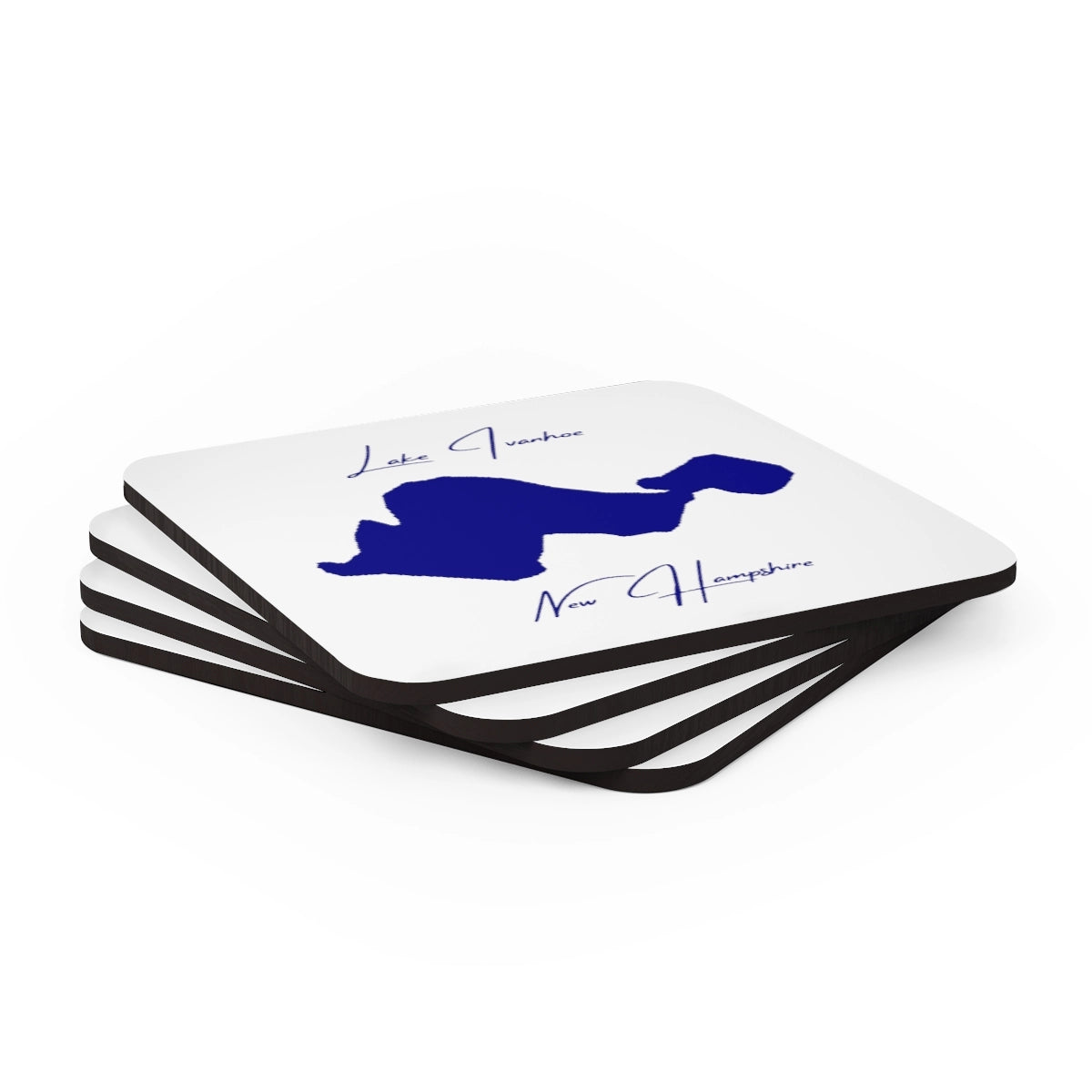 New  Hampshire  Lake  Ivanhoe  Coaster  Set  front  position  view  from  stacked  3.75  x  3.75.webp