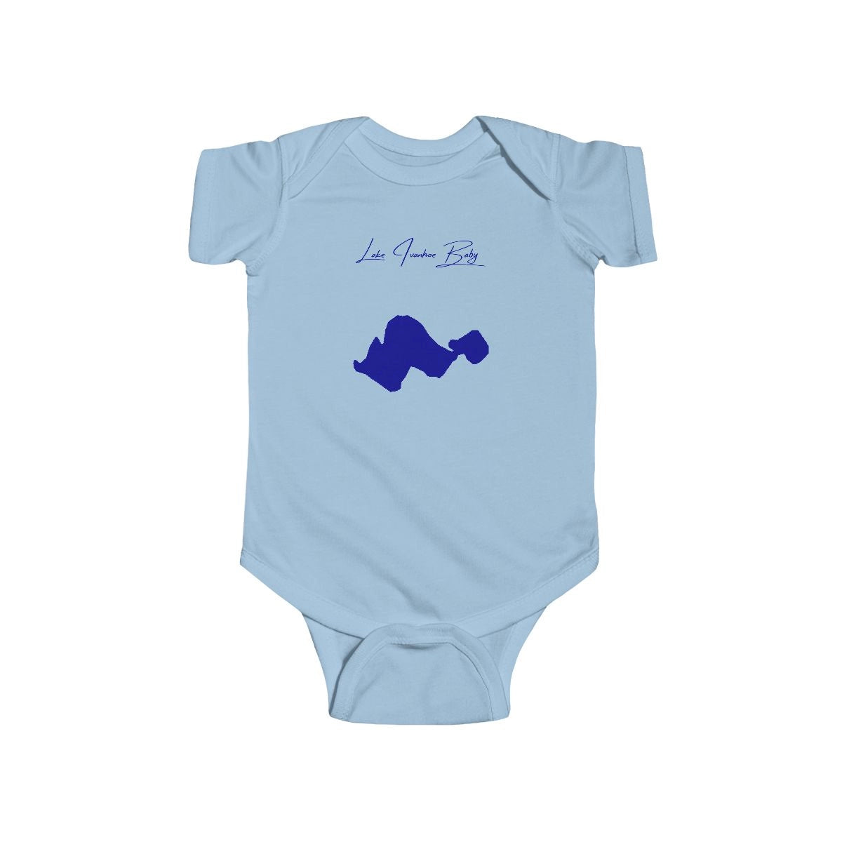 New  Hampshire  Lake  Ivanhoe  Onesie  front  position  view  from  front  light  blue.webp