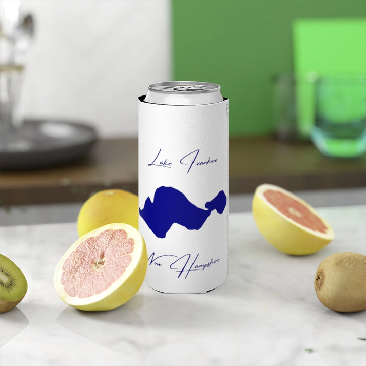 New  Hampshire  Lake  Ivanhoe  Slim  Can  Koozie  front  position  view  from  context-2  white.webp