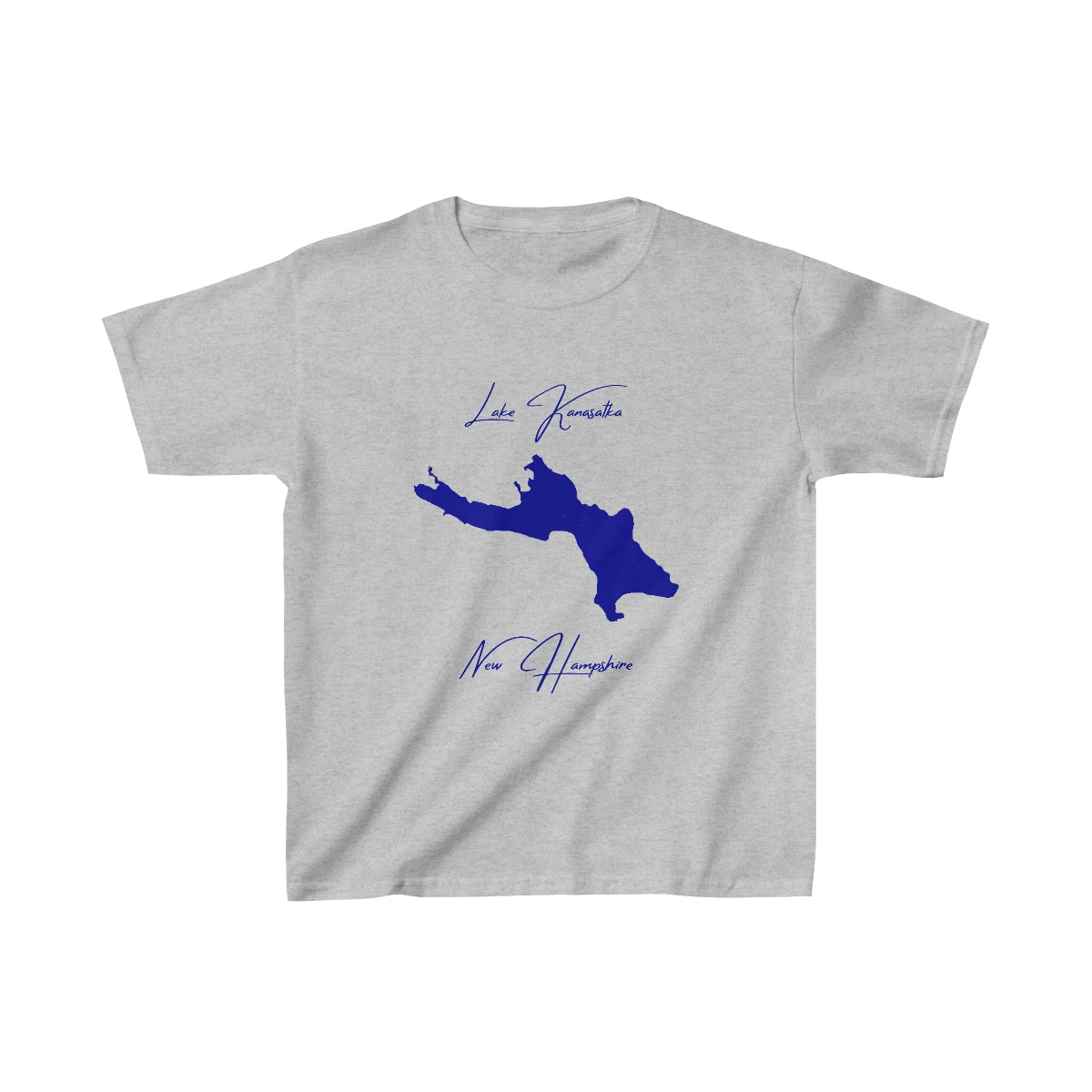 New  Hampshire  Lake  Kanasatka  Youth  T-shirt  front  position  view  from  front  sport  grey.webp