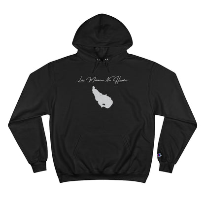 New  Hampshire  Lake  Massasecum  Hoodie  front  position  view  from  front  black.webp