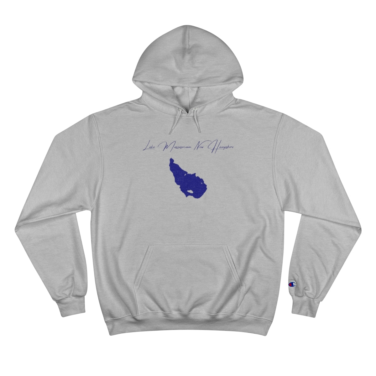 New  Hampshire  Lake  Massasecum  Hoodie  front  position  view  from  front  light  steel.webp