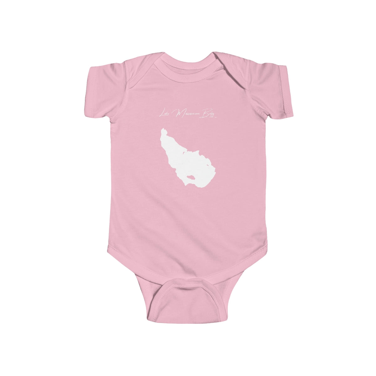 New  Hampshire  Lake  Massasecum  Onesie  front  position  view  from  front  pink.webp