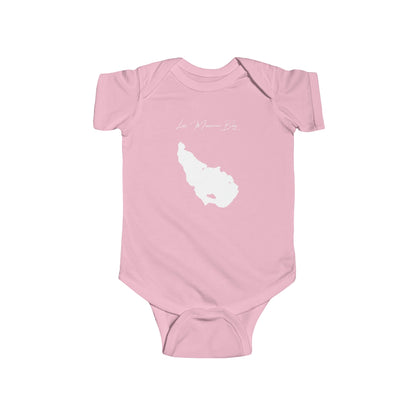 New  Hampshire  Lake  Massasecum  Onesie  front  position  view  from  front  pink.webp