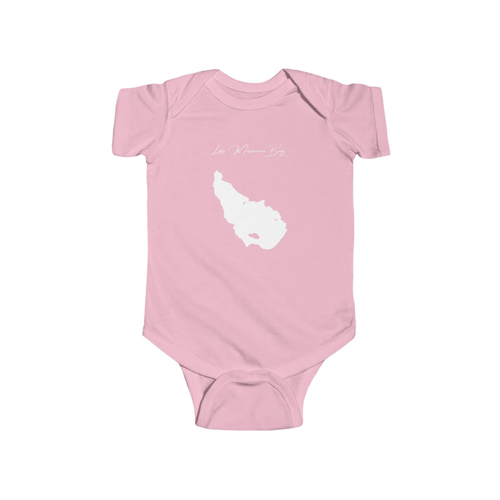 New  Hampshire  Lake  Massasecum  Onesie  front  position  view  from  front  pink.webp