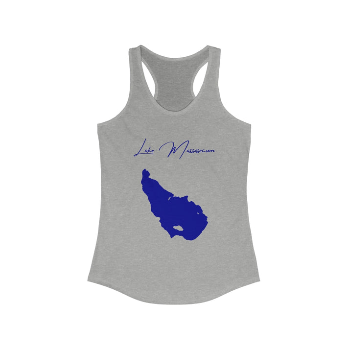 New  Hampshire  Lake  Massasecum  Racerback-Tank  front  position  view  from  front  heather  grey.webp