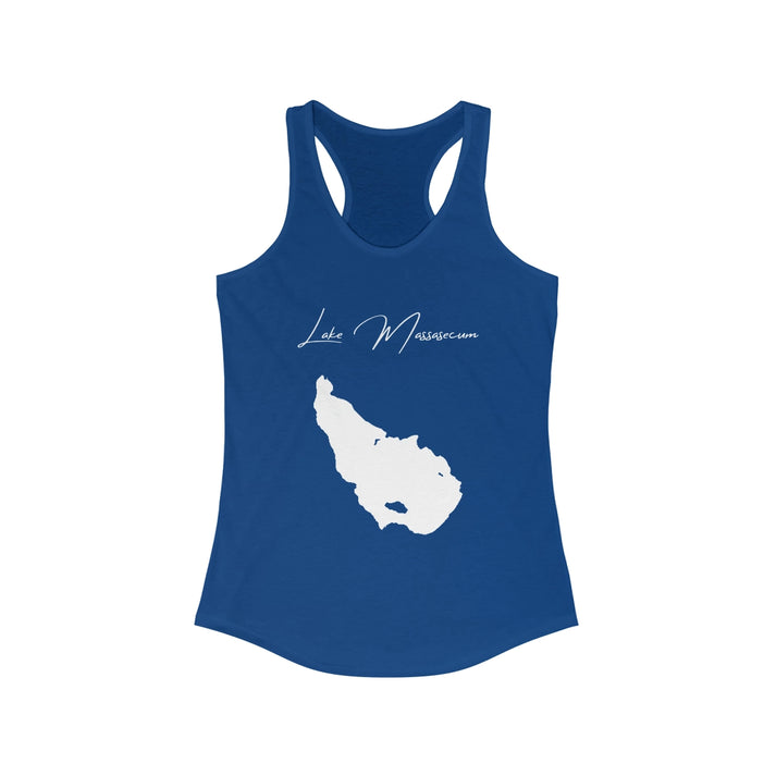 New  Hampshire  Lake  Massasecum  Racerback-Tank  front  position  view  from  front  solid  royal.webp