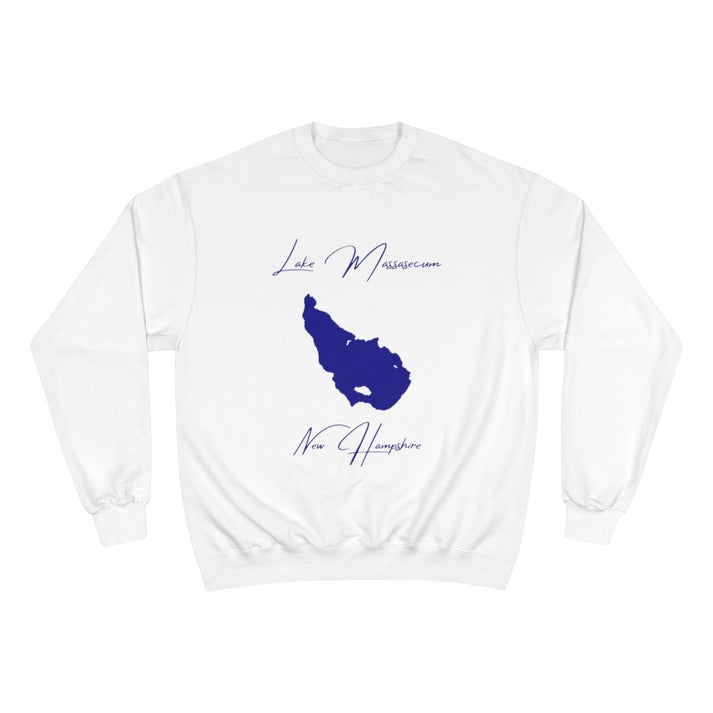 New  Hampshire  Lake  Massasecum  Sweatshirt  front  position  view  from  front  white.webp