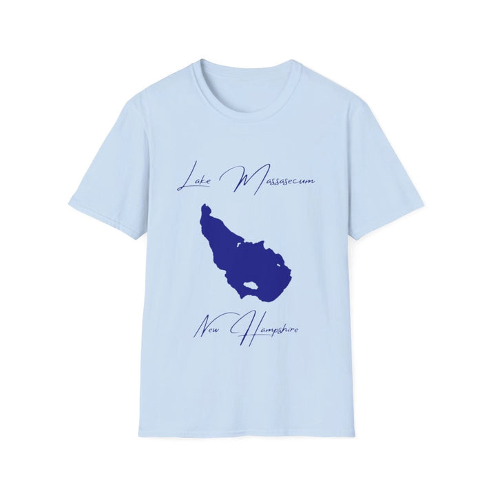 New  Hampshire  Lake  Massasecum  T-shirt  front  position  view  from  front  light  blue.webp