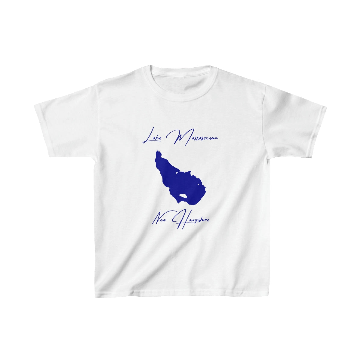 New  Hampshire  Lake  Massasecum  Youth  T-shirt  front  position  view  from  front  white.webp