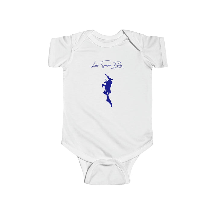 New  Hampshire  Lake  Sunapee  Onesie  front  position  view  from  front  white.webp