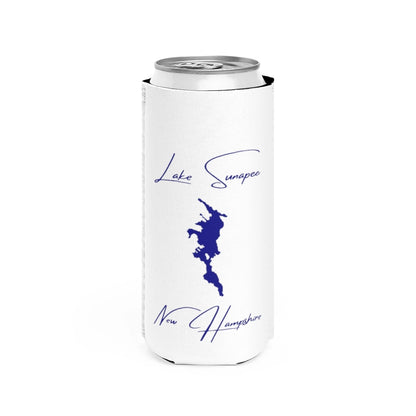 New  Hampshire  Lake  Sunapee  Slim  Can  Koozie  front  position  view  from  front  white.webp