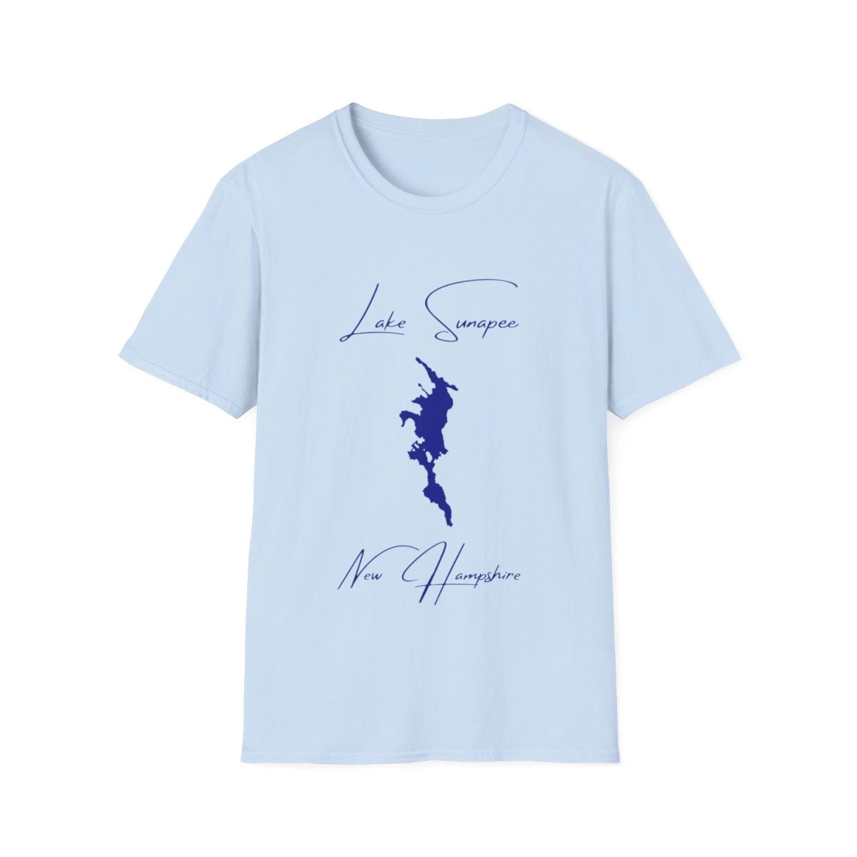 New  Hampshire  Lake  Sunapee  T-shirt  front  position  view  from  front  light  blue.webp
