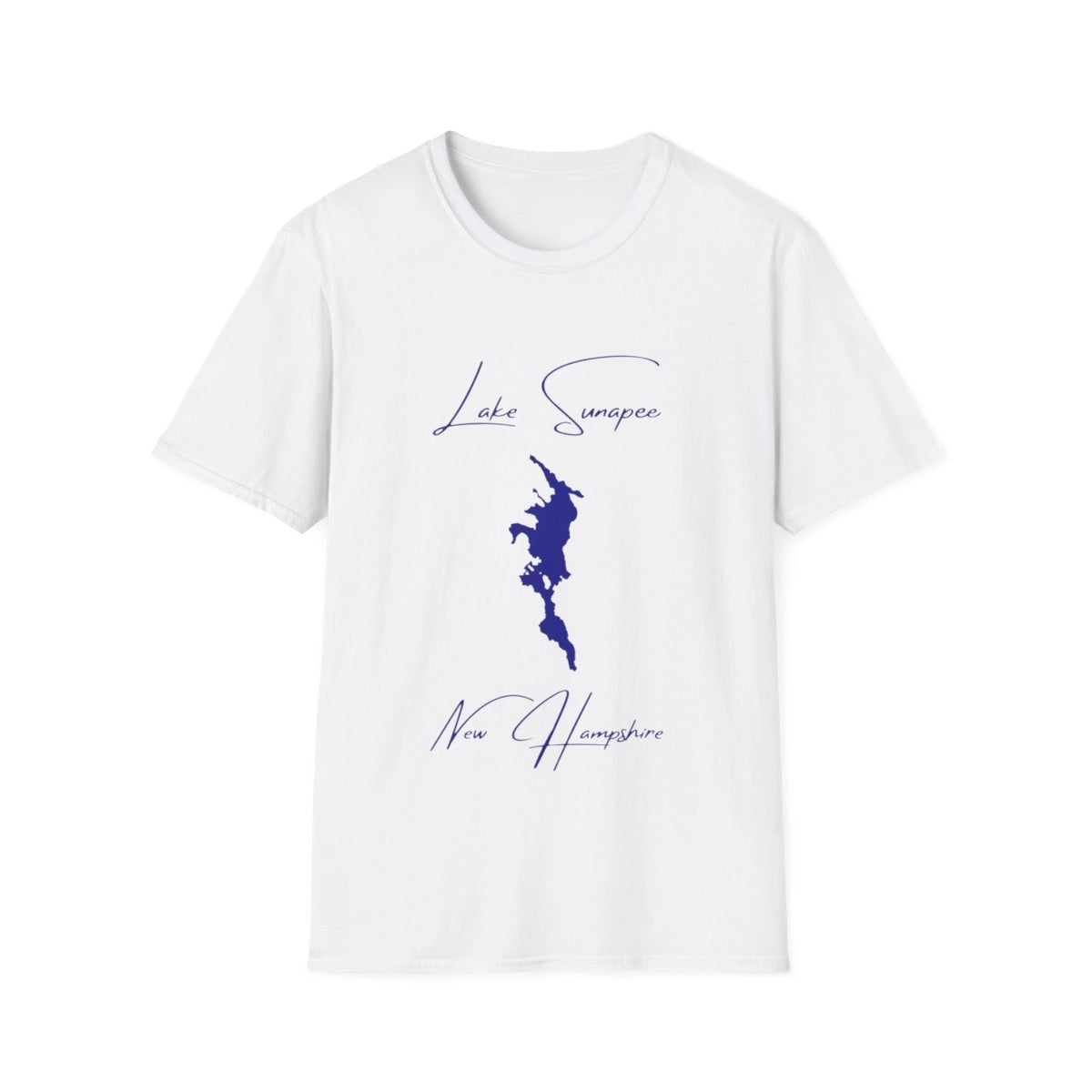 New  Hampshire  Lake  Sunapee  T-shirt  front  position  view  from  front  white.webp