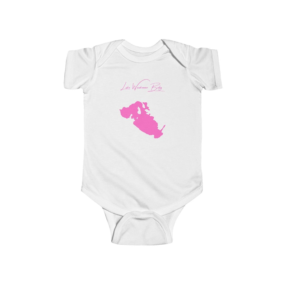 New  Hampshire  Lake  Waukewan  Onesie  front  position  view  from  front  white.webp