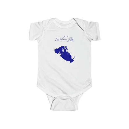 New  Hampshire  Lake  Waukewan  Onesie  front  position  view  from  front  white.webp