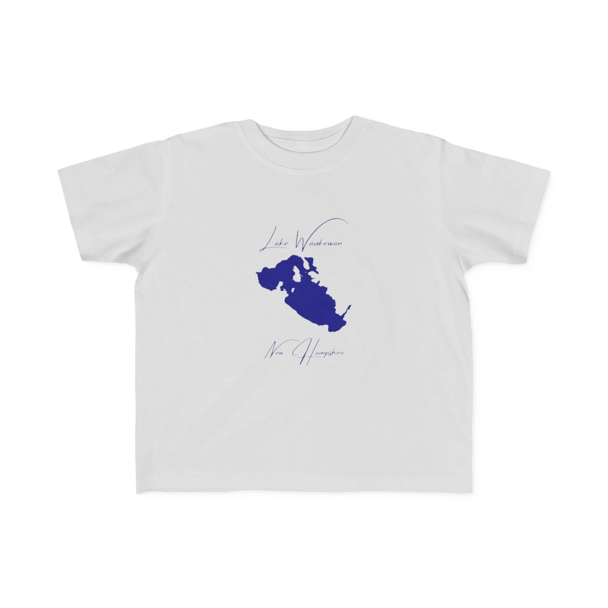 New  Hampshire  Lake  Waukewan  Toddler  T-shirt  front  position  view  from  front  silver.webp