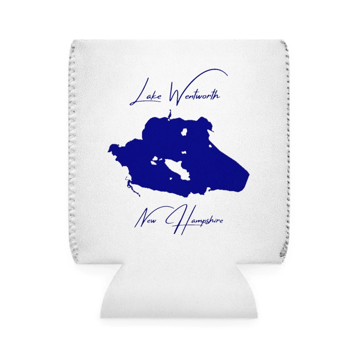 New  Hampshire  Lake  Wentworth  Can  Koozie  front  position  view  from  front-1  white.webp