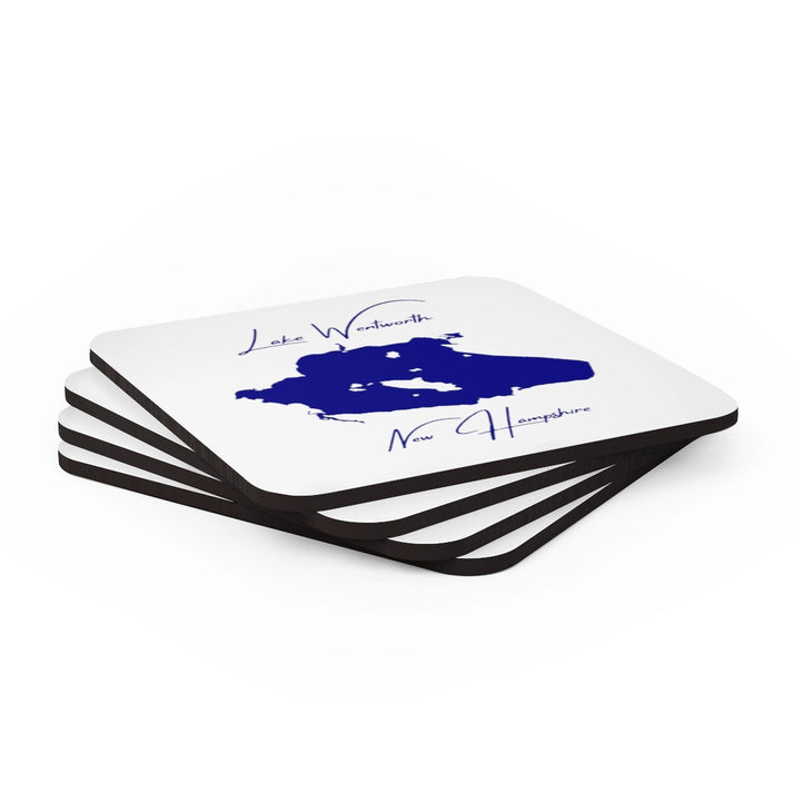 New  Hampshire  Lake  Wentworth  Coaster  Set  front  position  view  from  stacked  3.75  x  3.75.webp