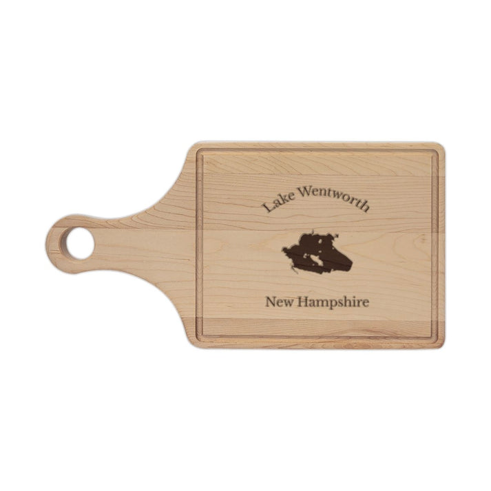 New  Hampshire  Lake  Wentworth  Engraved  Cutting  Board  front  position  view  from  front  maple.webp