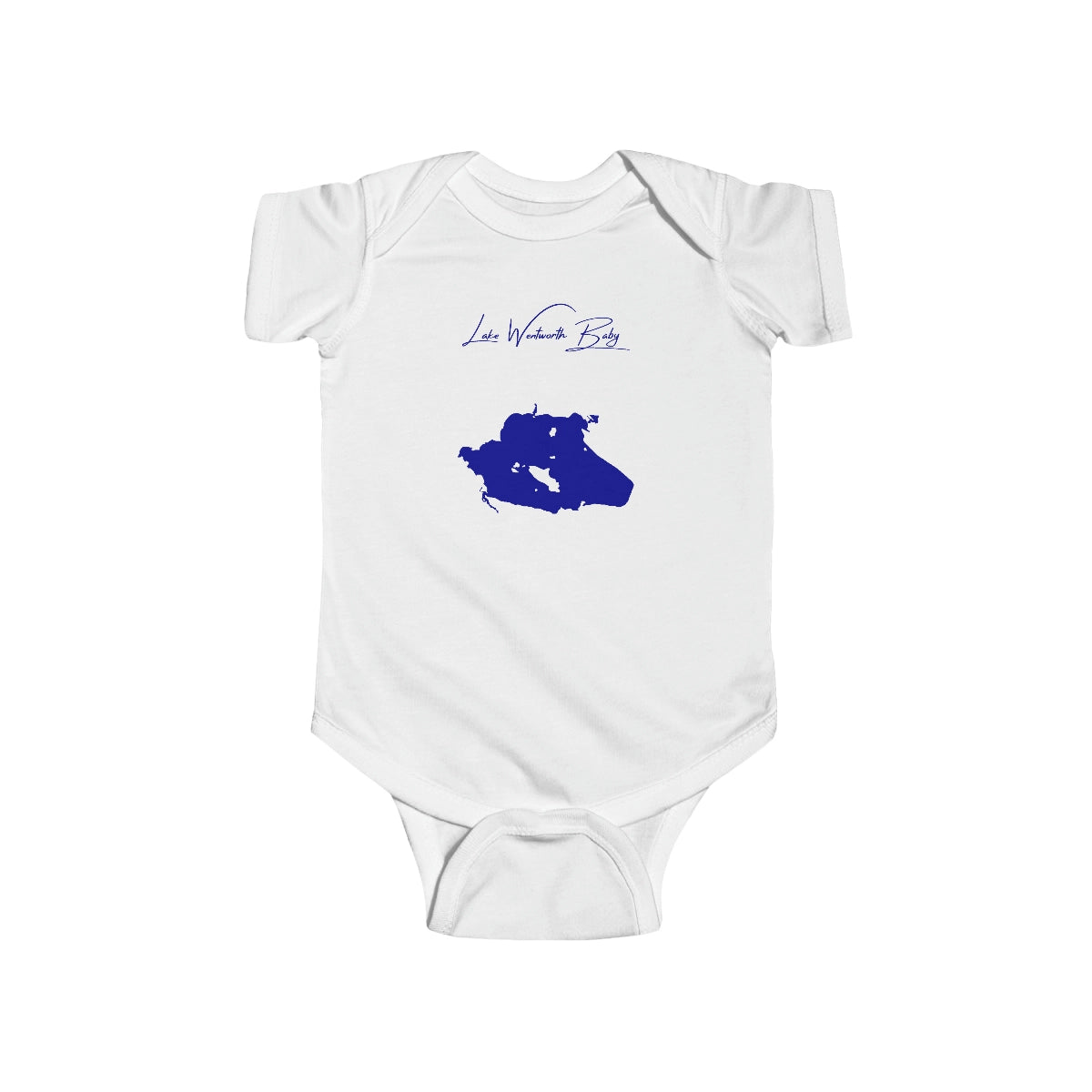New  Hampshire  Lake  Wentworth  Onesie  front  position  view  from  front  white.webp