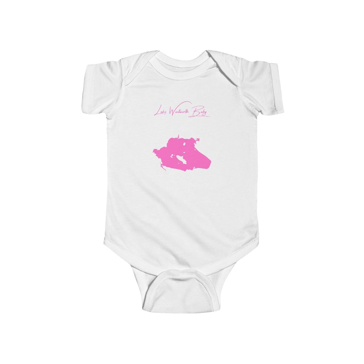 New  Hampshire  Lake  Wentworth  Onesie  front  position  view  from  front  white.webp